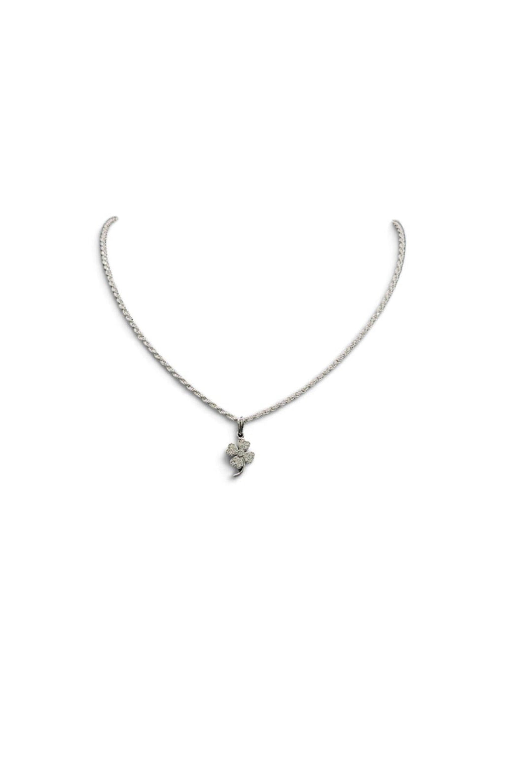 Dije de Trébol con moissanite